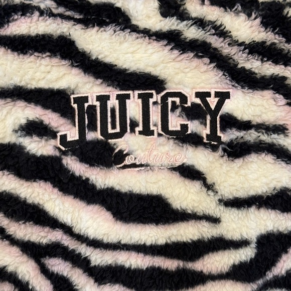 Juicy Couture Zebra Print Sherpa Hoodie - Picture 4 of 7